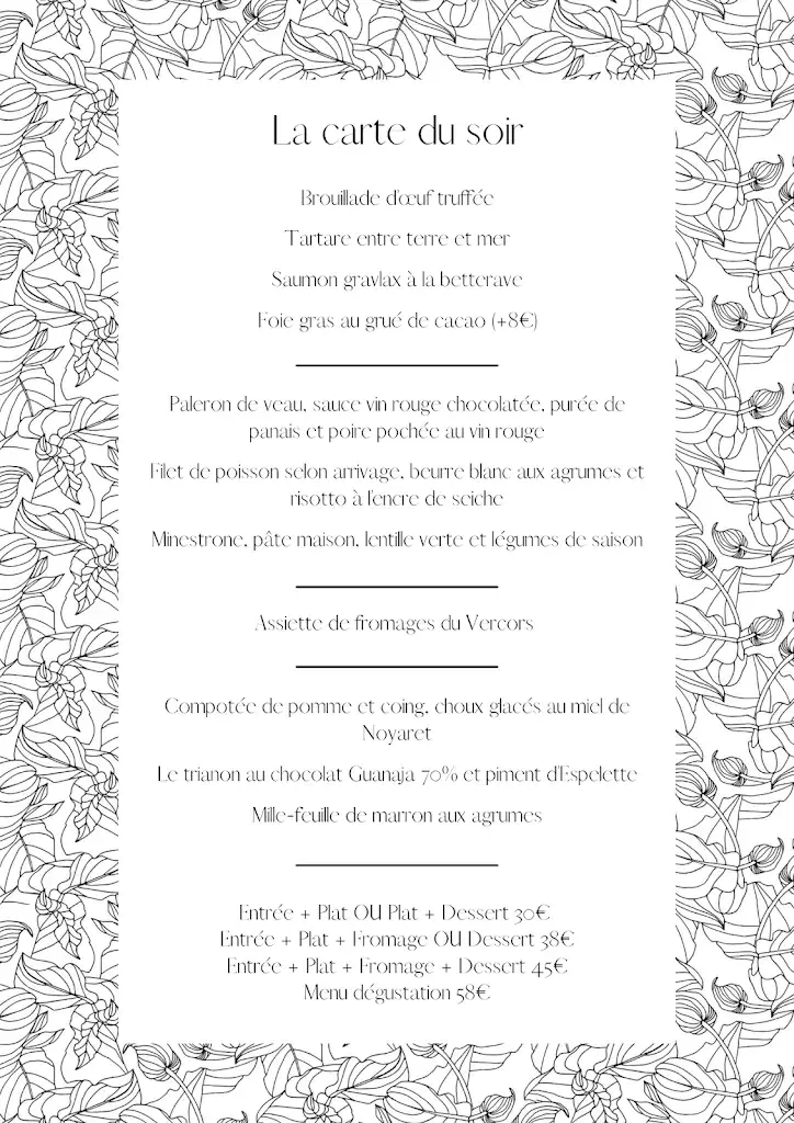 Menu_Restaurant À Ma Façon_Grenoble_image_1