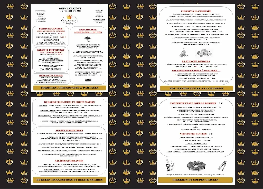 Menu_La Cantine du Roy_Châteaubernard_image_1