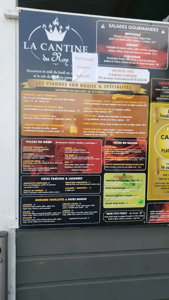 Menu_La Cantine du Roy_Châteaubernard_image_2