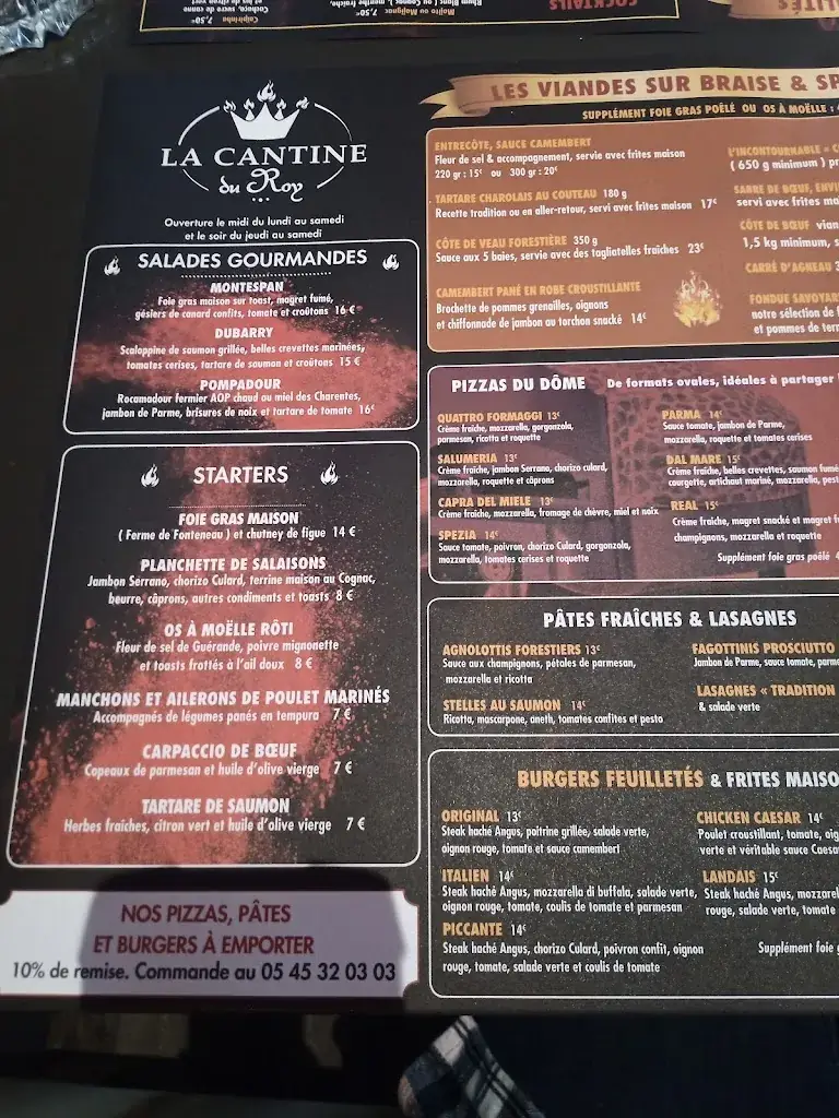 Menu_La Cantine du Roy_Châteaubernard_image_4