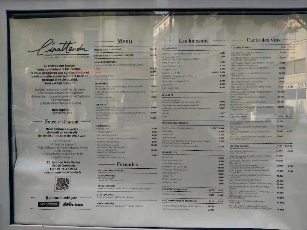 Menu_Restaurant L'Inattendu_Grenoble_image_2
