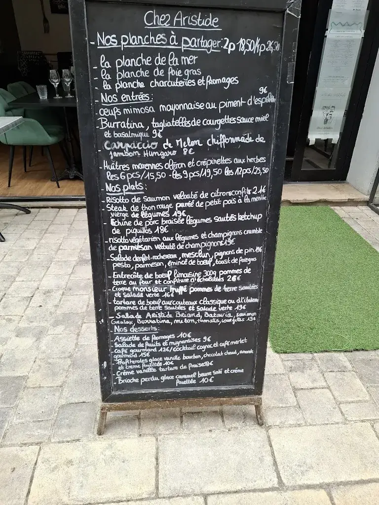 Menu_Chez Aristide_Cognac_image_1