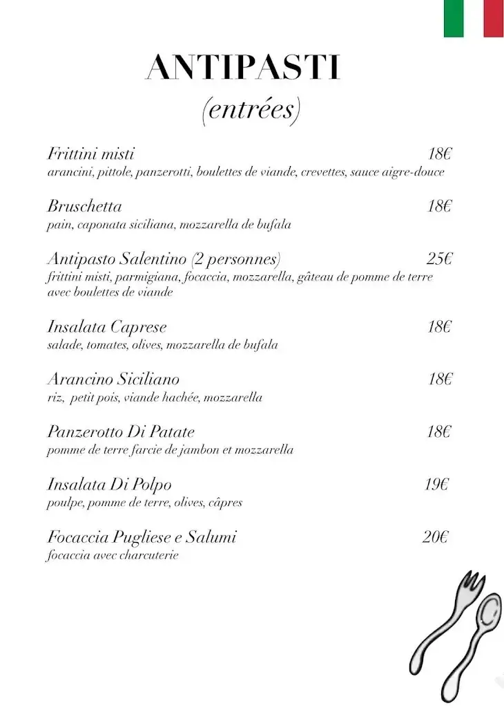 Menu_Restaurant il Salentino_Grenoble_image_1