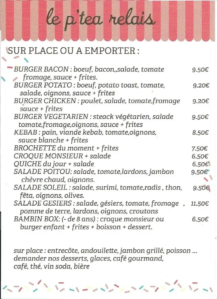 Menu_Le P'Tea Relais_Chaunay_image_1