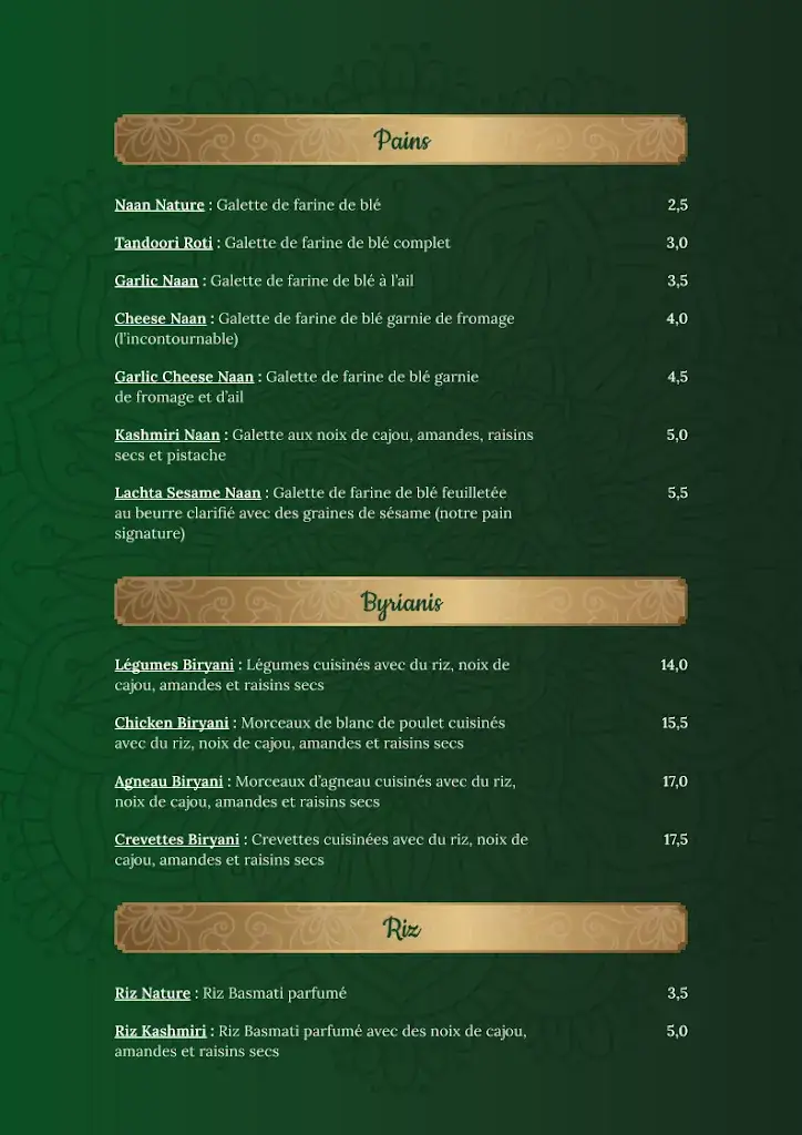 Menu_Le Chaï Latte - Restaurant Indien à Grenoble_Grenoble_immagine_1