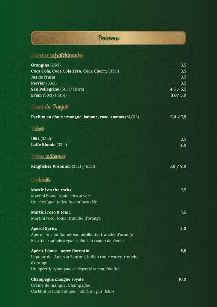 Menu_Le Chaï Latte - Restaurant Indien à Grenoble_Grenoble_immagine_3