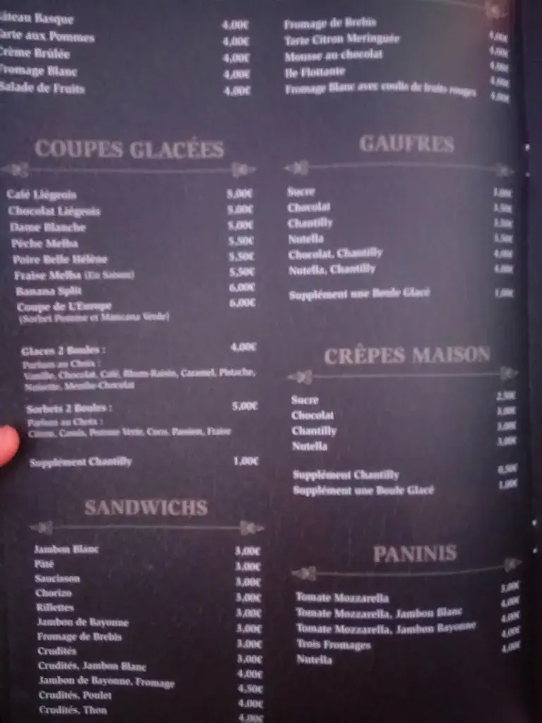 Menu_Café de l'Europe_Mauléon-Licharre_image_2
