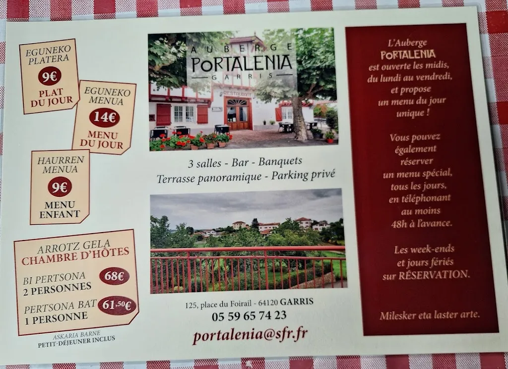 Menu_Auberge Portalenia_Garris_image_1