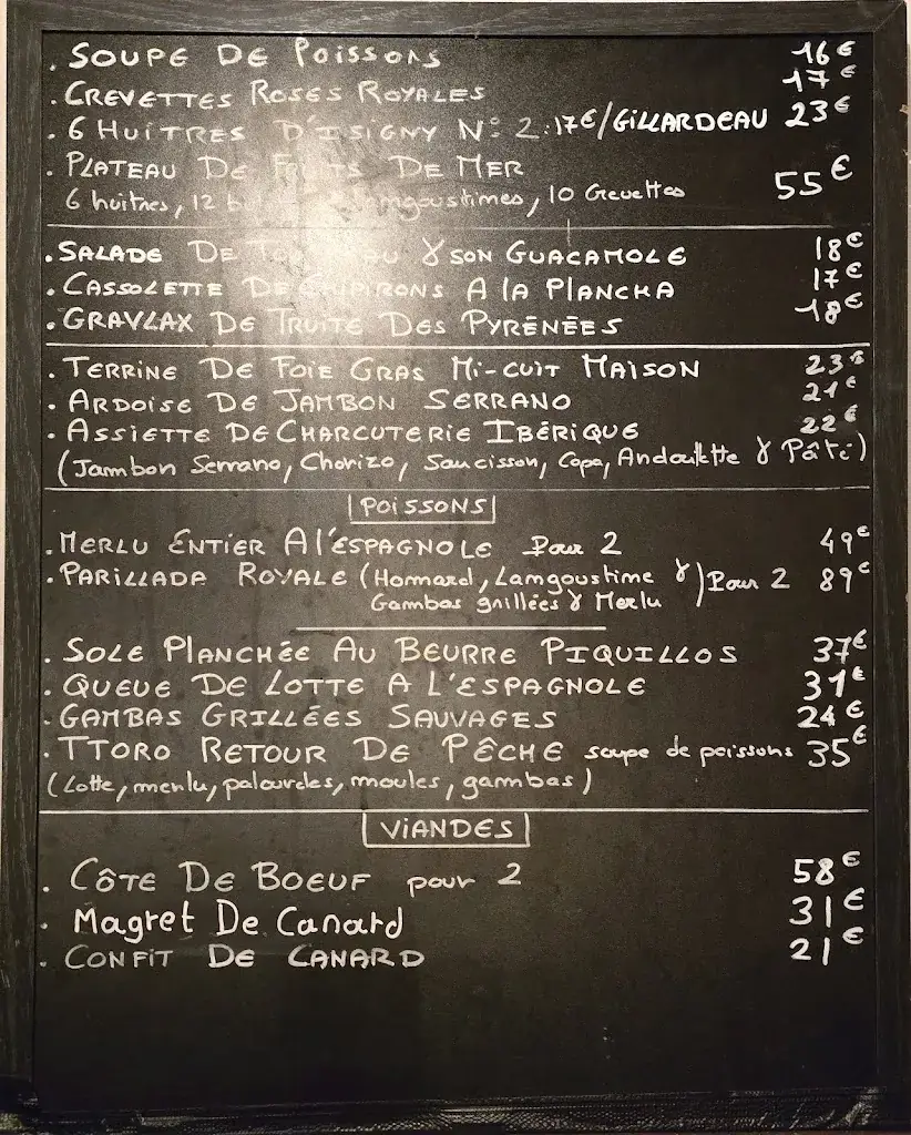 Menu_Restaurant Arraina La Table Marine_Ciboure_immagine_1
