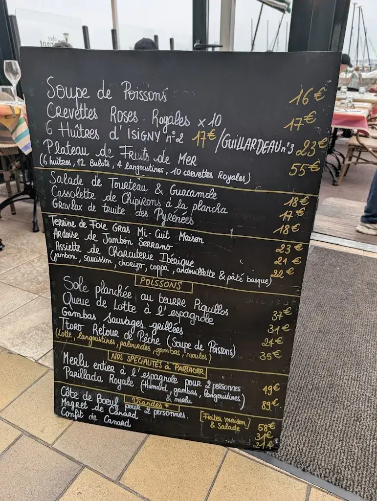 Menu_Restaurant Arraina La Table Marine_Ciboure_immagine_2