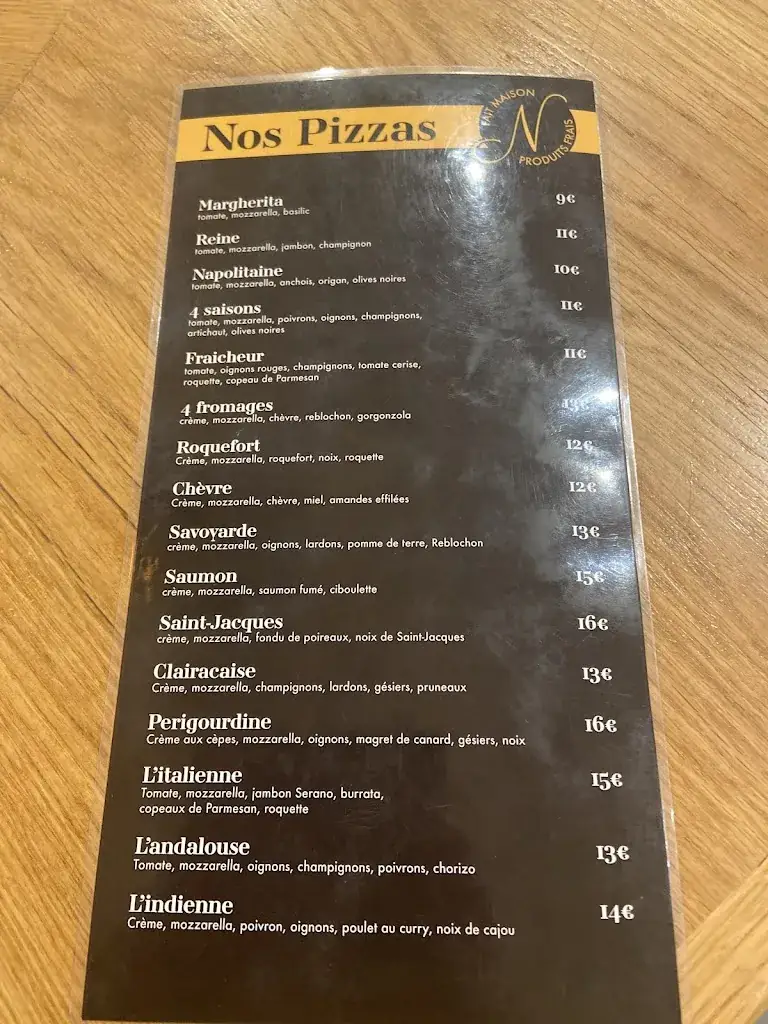 Menu_Restaurant Pizzeria Café Le National_Clairac_imagen_1