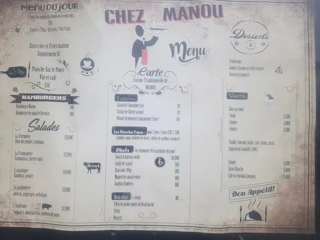 Menu_Restaurant Chez Manou Clairac_Clairac_image_2