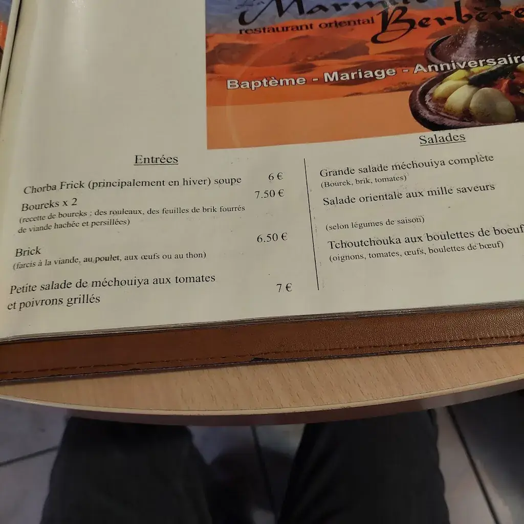 Menu_La Marmite Berbère_Châtellerault_image_4