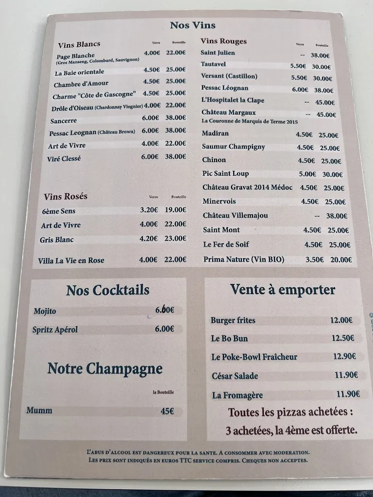Menu_Brasserie De L'hôtel De Ville_Châtellerault_image_1