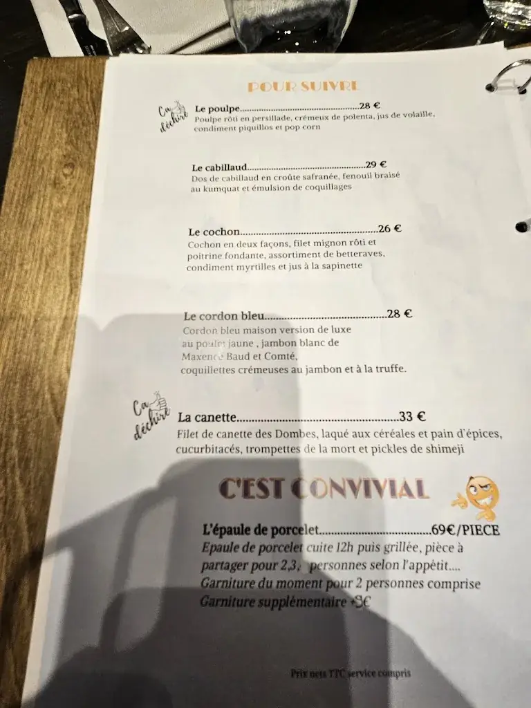 Menu_Restaurant Le Clocher_Annecy_image_2