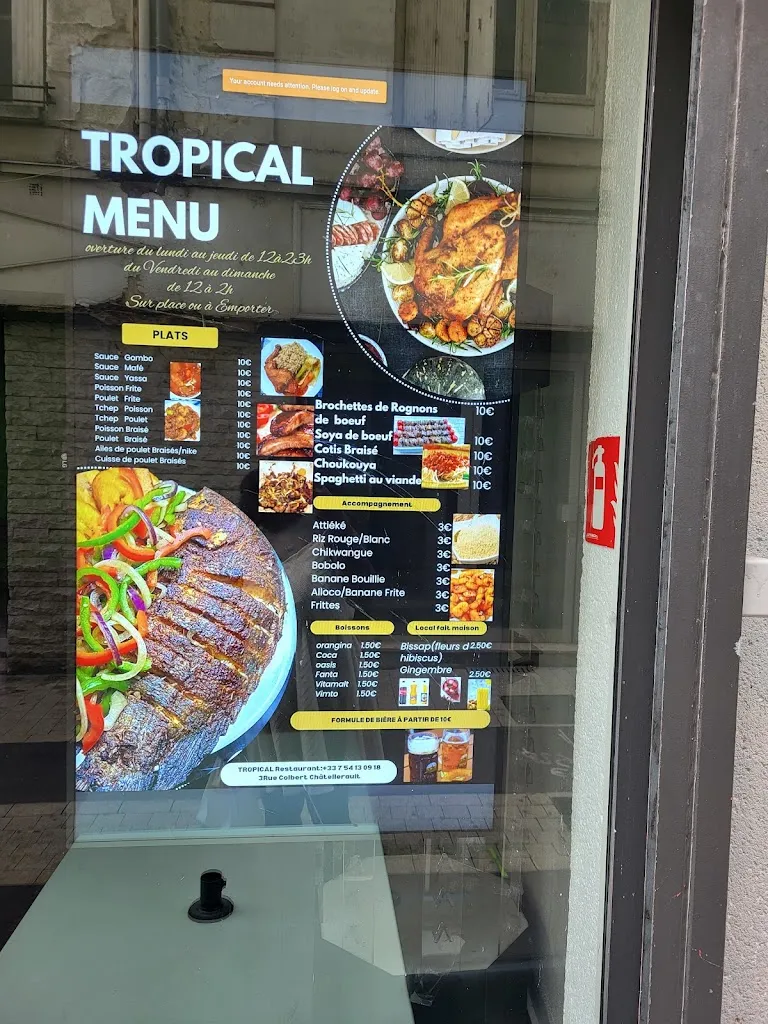 Menu_TRÔPICAL RESTAURANT_Châtellerault_image_1