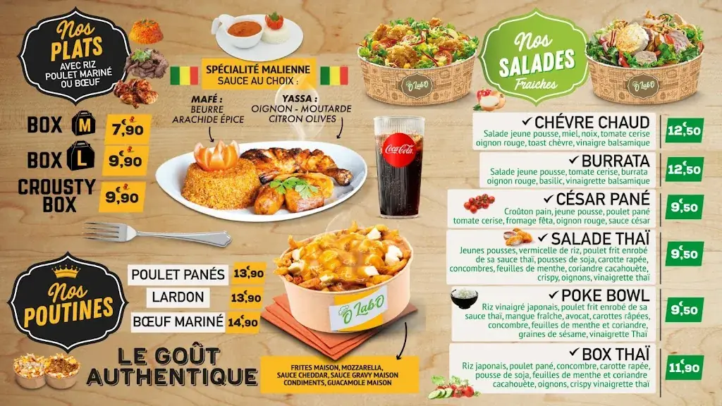 Menu_Restaurant O'labo_Châtellerault_imagen_1