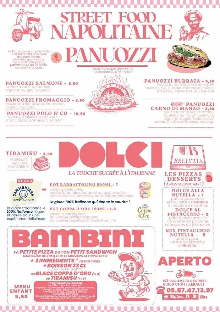 Menu_Belli'zza (pizza napolitaines au feu de bois)_Châtellerault_image_1