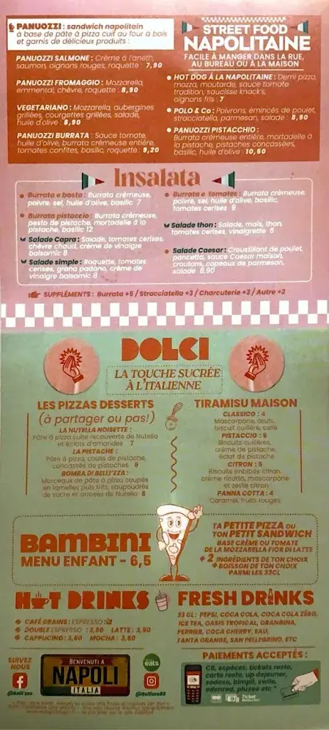 Menu_Belli'zza (pizza napolitaines au feu de bois)_Châtellerault_image_3