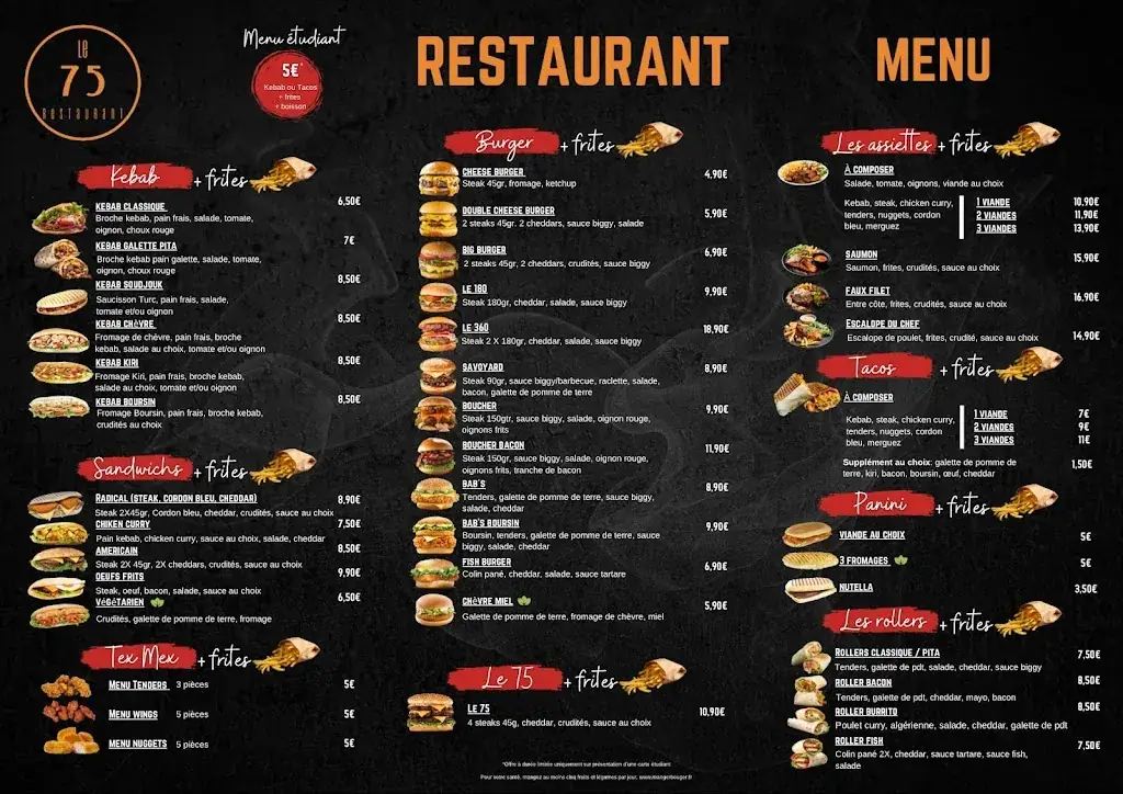 Menu_LE 75 RESTO_Châtellerault_image_1