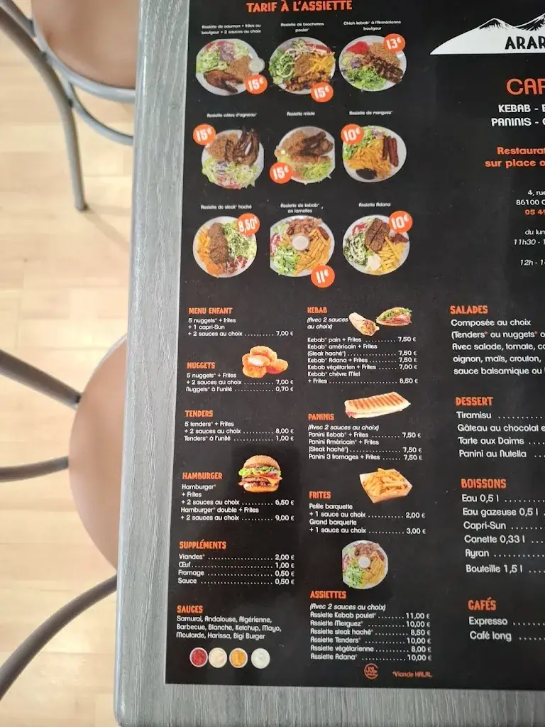Menu_Kebab Ararat_Châtellerault_immagine_3