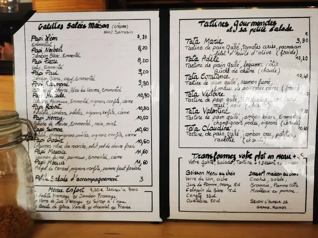 Menu_Chez Grand Maman_Grenoble_image_1