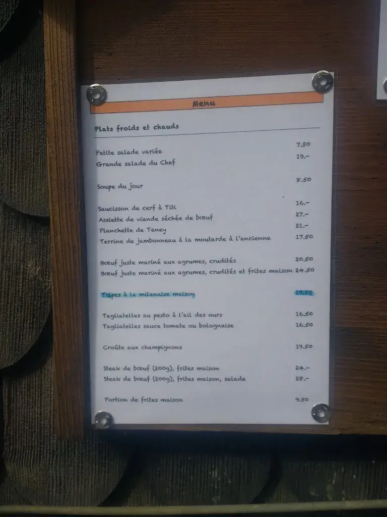 Menu_Auberge - Refuge La Vouivre_Vouvry_image_3