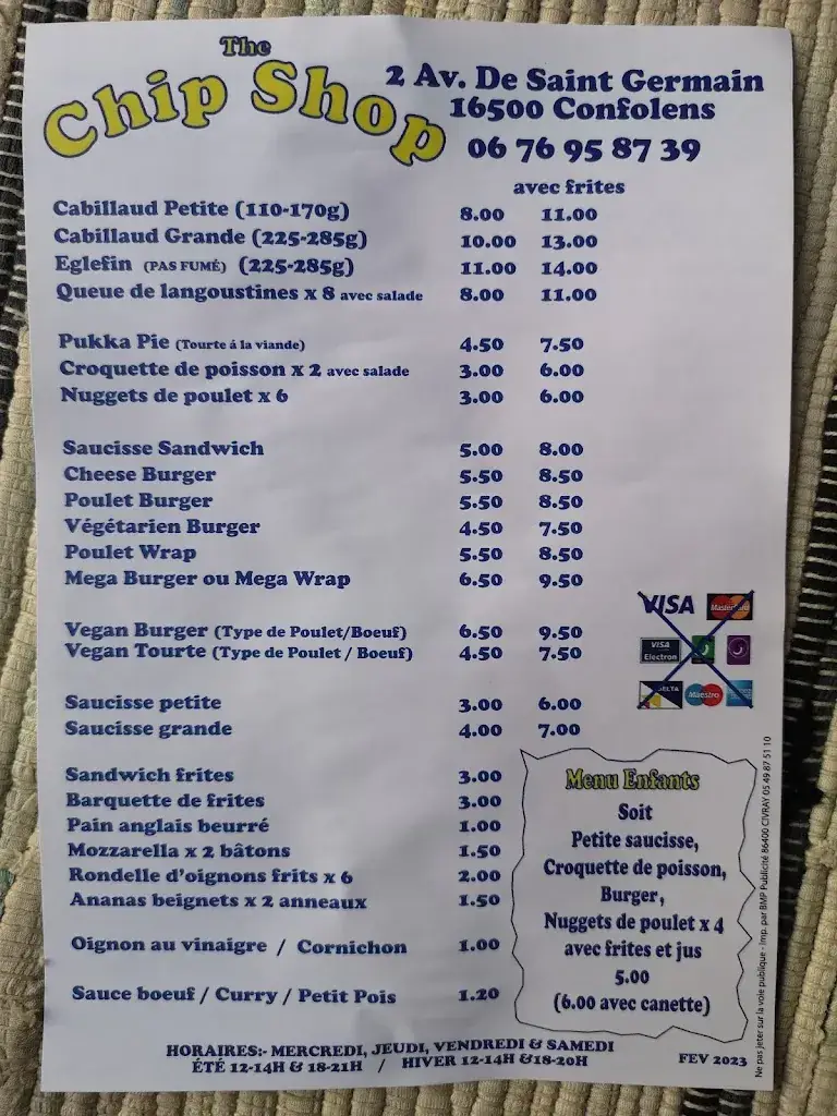 Menu_The Chip Shop_Confolens_immagine_1