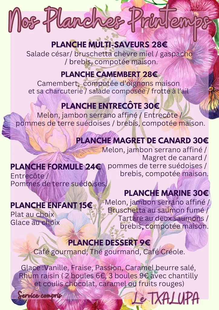 Menu_LE TXALUPA Bateau Restaurant_Coutras_image_1