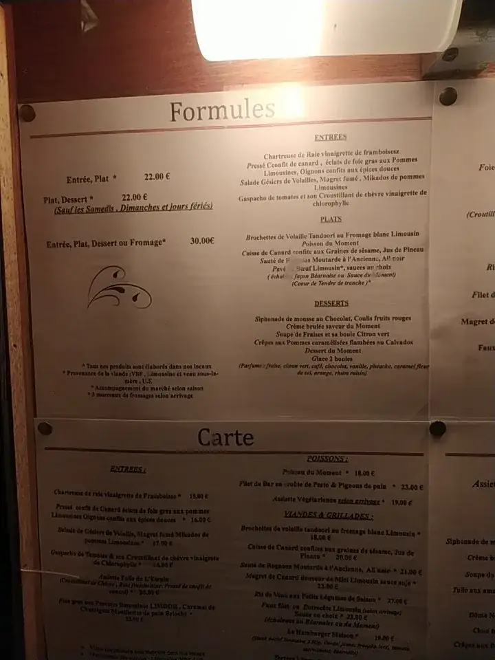 Menü_L'Escala Dau Lemosi_Meuzac_Bild_3