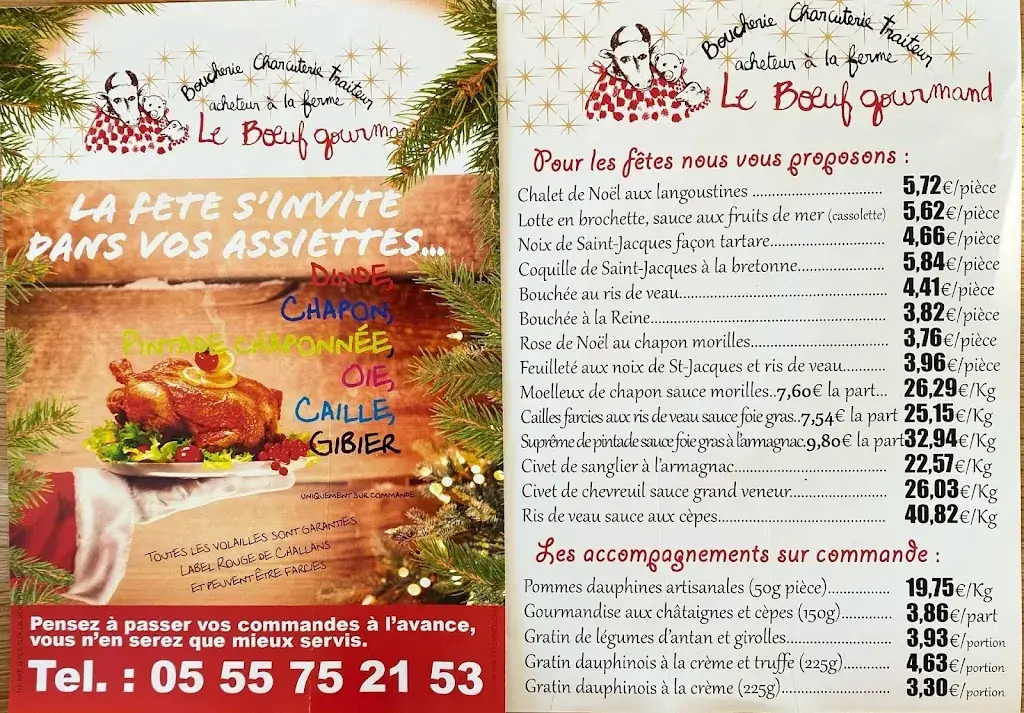 Menu_Le Boeuf Gourmand_Coussac-Bonneval_imagen_1