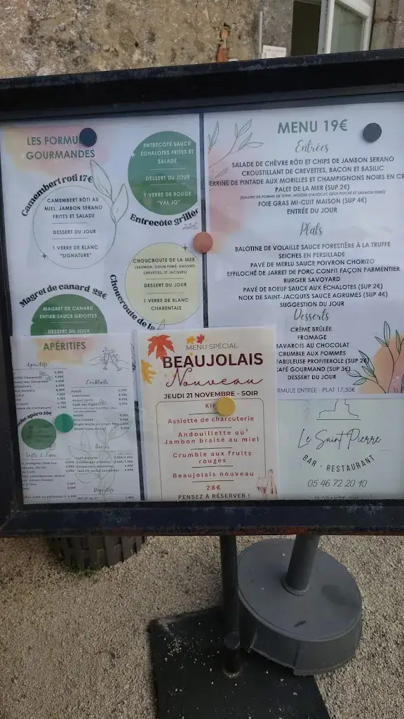 Menu_LE SAINT PIERRE_Cozes_image_1