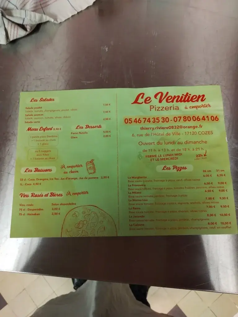 Menu_Le Vénitien_Cozes_image_1