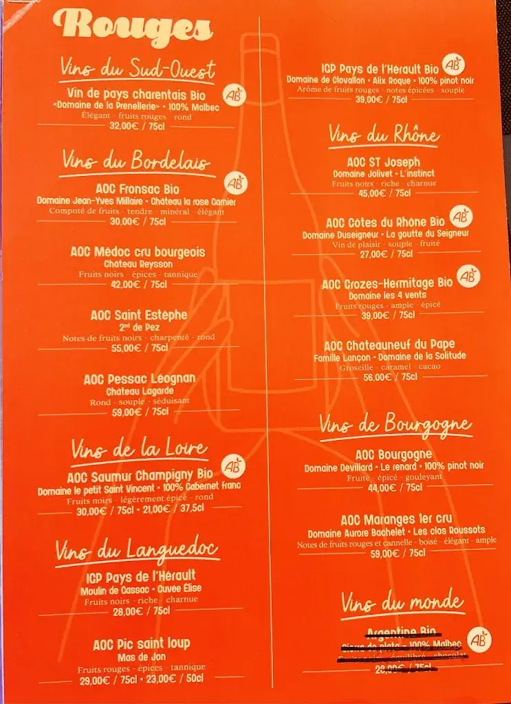 Menu_La Crique - Suzac Beach House_Meschers-sur-Gironde_immagine_2