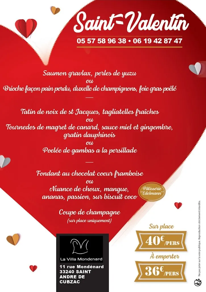 Menu_La Villa Mondénard_Saint-André-de-Cubzac_image_2