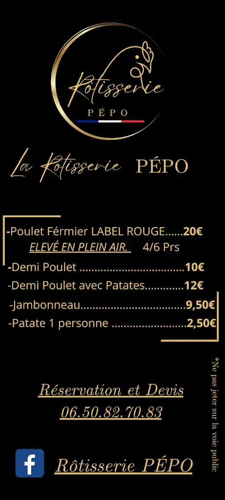 Menü_Rôtisserie Pépo_Cubzac-les-Ponts_Bild_2