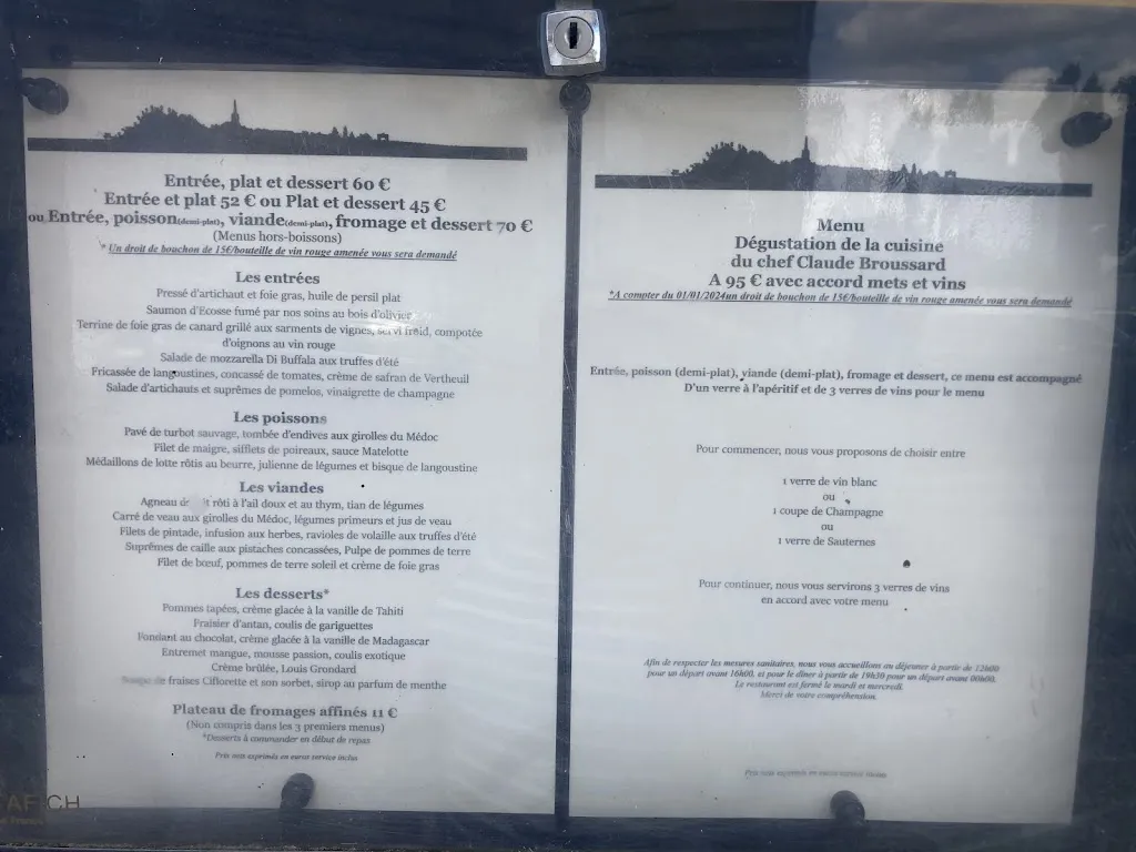 Menu_Restaurant Le Saint Julien_Saint-Julien-Beychevelle_image_1