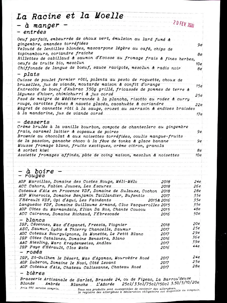 Menu_La Racine et la Moelle_Figeac_image_2
