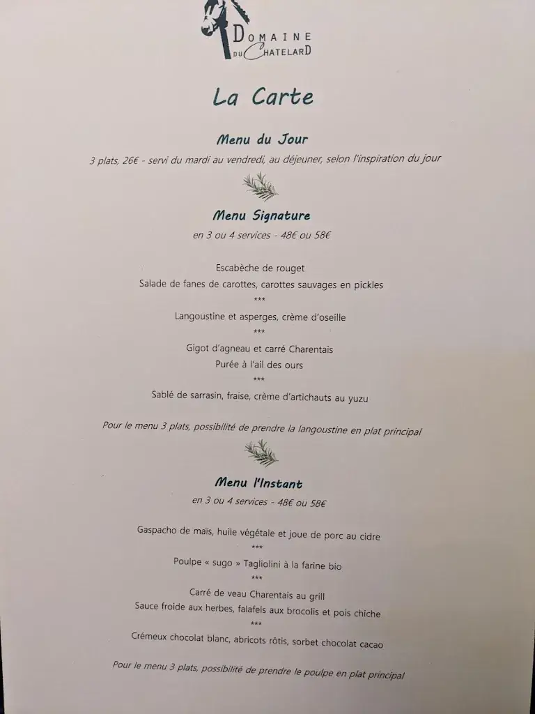 Menu_Hôtels Domaine du Chatelard_Dirac_image_3