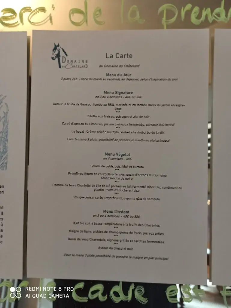 Menu_Hôtels Domaine du Chatelard_Dirac_image_4