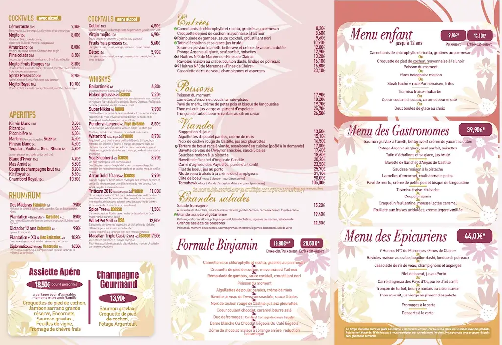 Menu_Restaurant Le Binjamin_Dissay_image_1