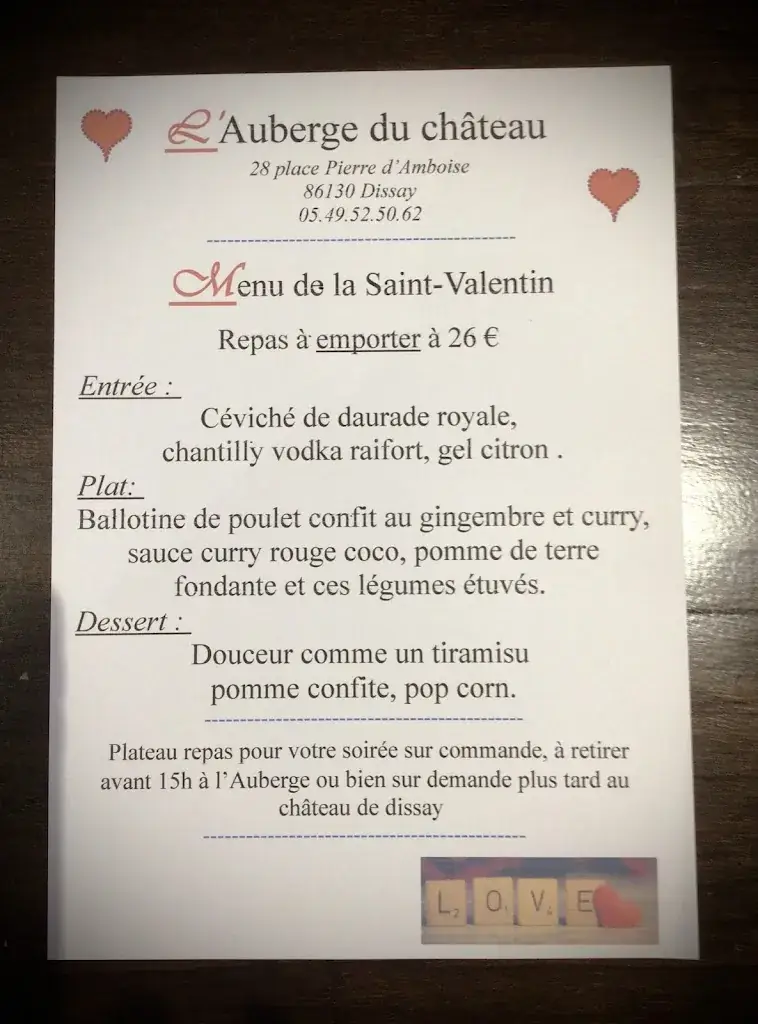 Menu_Auberge du Château_Dissay_image_2