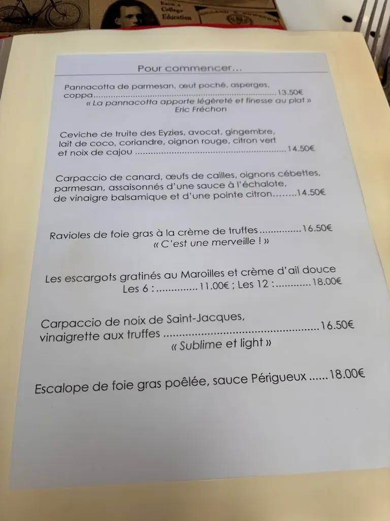 Menu_La Maison_Eyzies_image_1