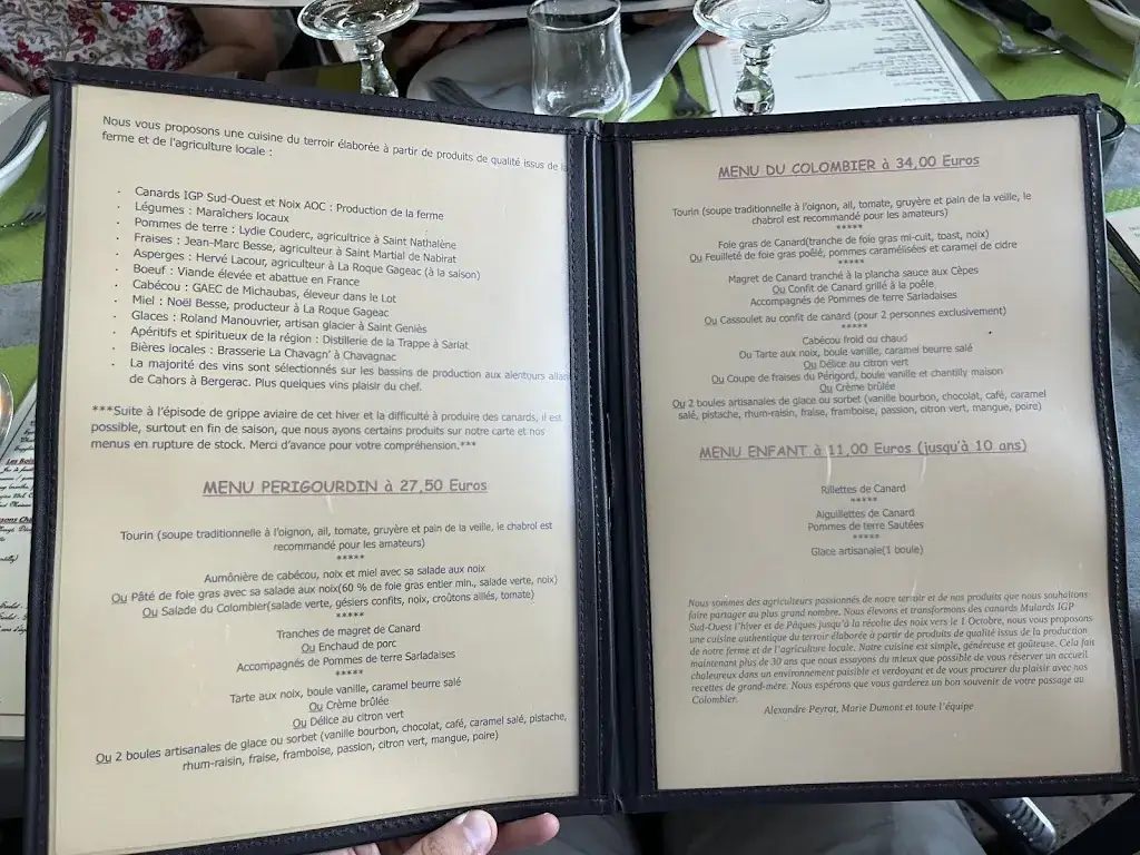 Menu_Auberge Le Colombier_Roque-Gageac_image_2
