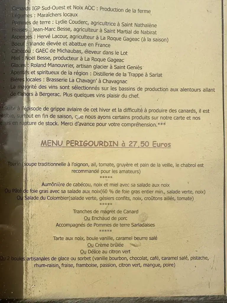 Menu_Auberge Le Colombier_Roque-Gageac_image_4