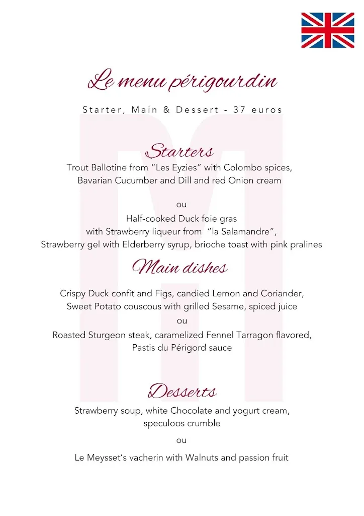 Menu_Restaurant @ Restaurant Le Meysset_Sarlat-la-Canéda_image_1