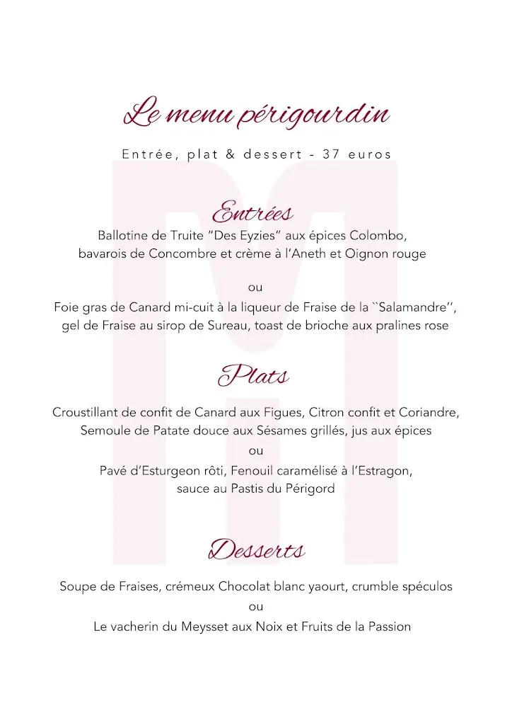 Menu_Restaurant @ Restaurant Le Meysset_Sarlat-la-Canéda_image_3