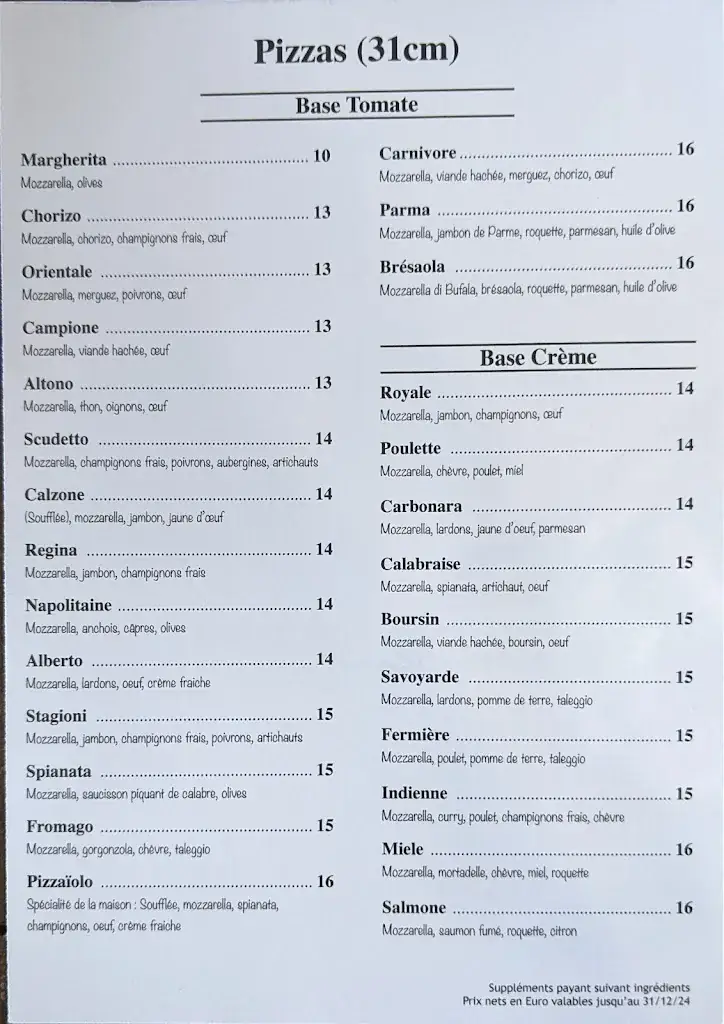 Menu_Gepetto restaurant pizzeria artisanale_Dompierre-sur-Mer_image_1