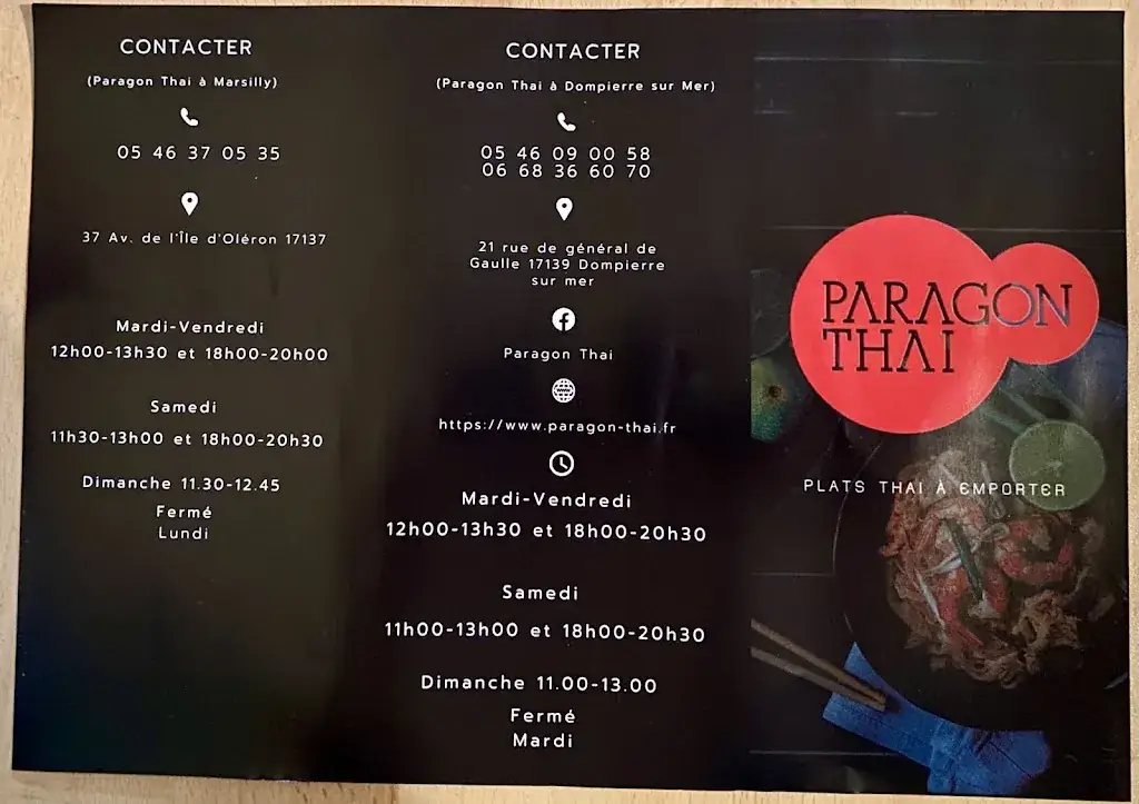 Menu_Paragon Thai_Dompierre-sur-Mer_image_3