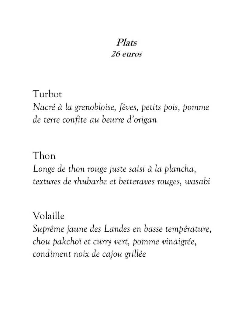 Menu_Complices - restaurant à Dax_Dax_image_1